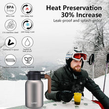 Isolierte Thermoskanne 2L Edelstahl Vakuum Kaffee Plunger