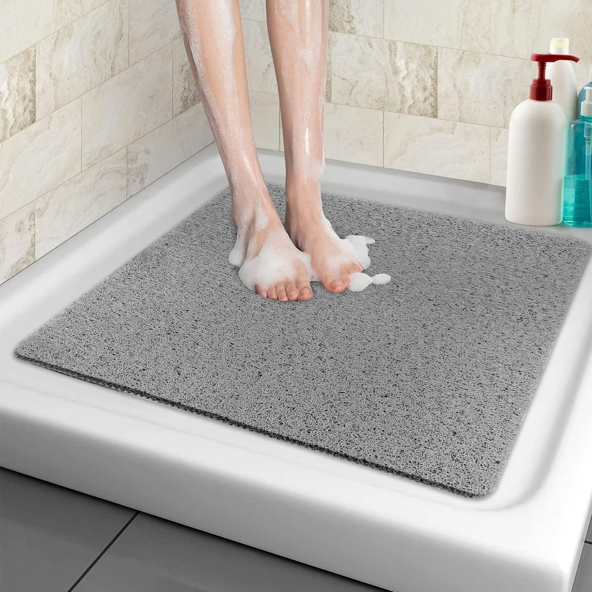 Rutschfeste Duschmatte 60x60 cm – Schnelltrocknend & Komfortabel