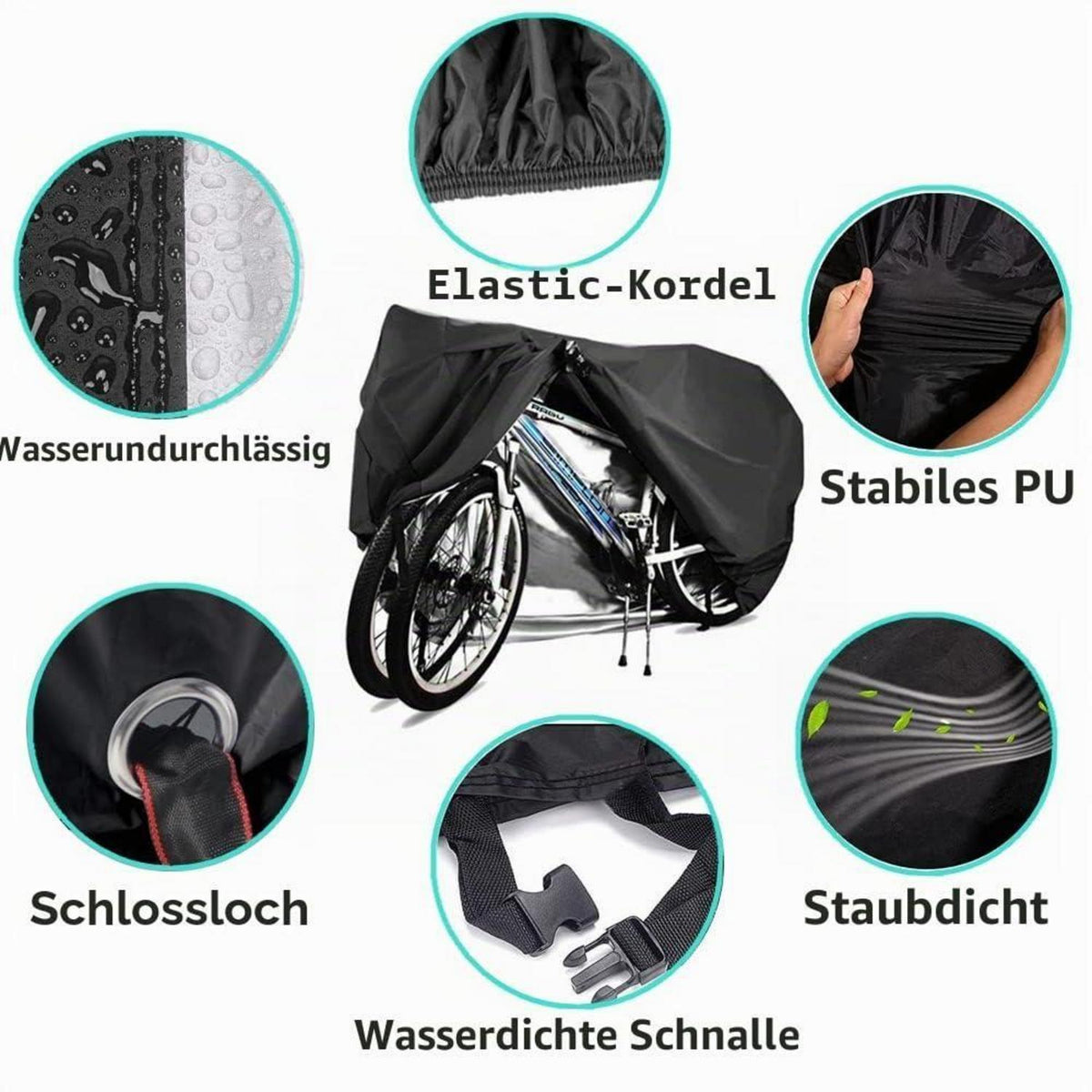 Fahrradabdeckung 2-3er, Wasserdicht & Windfest