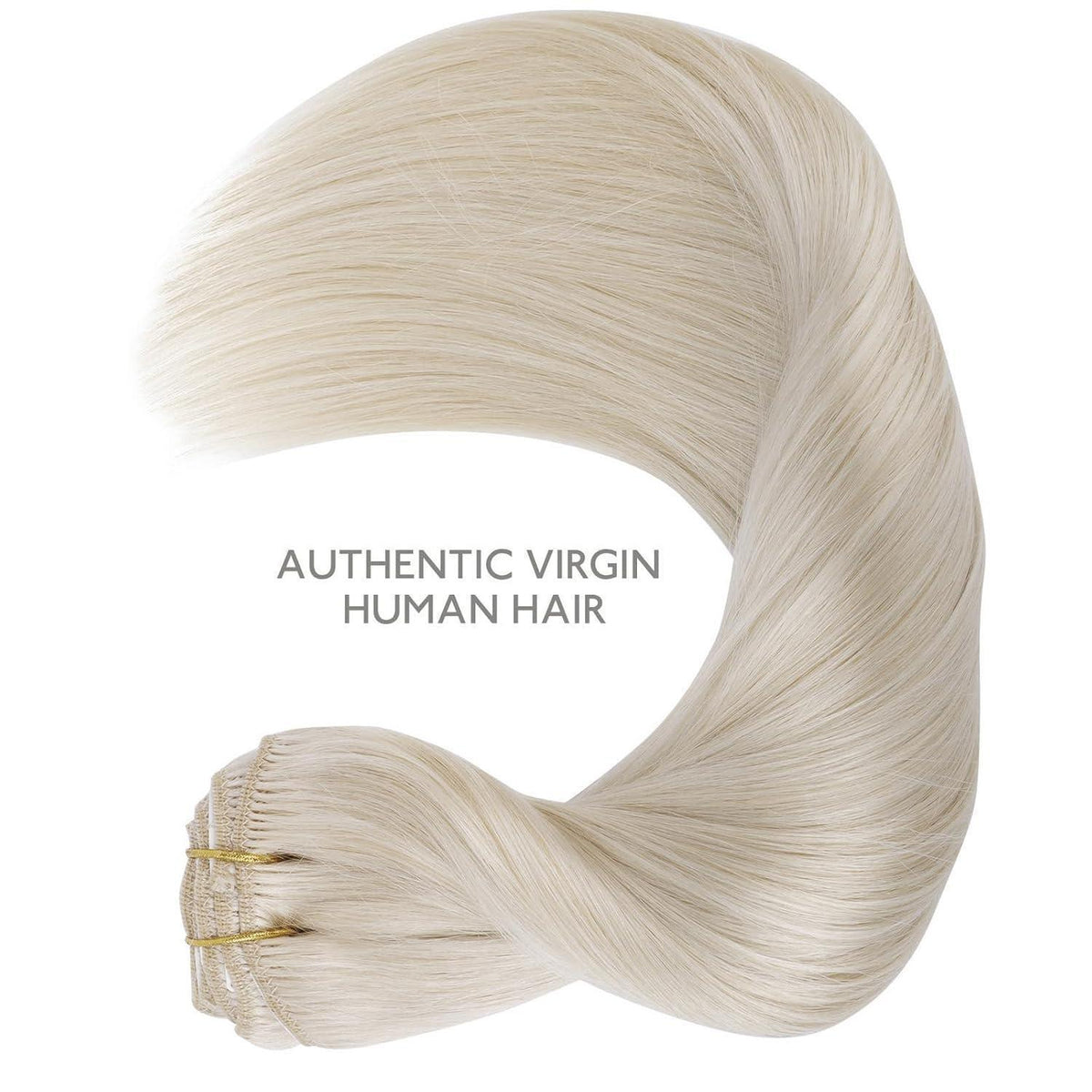 Echthaar Clip-Ins Platinblond 60cm 120g