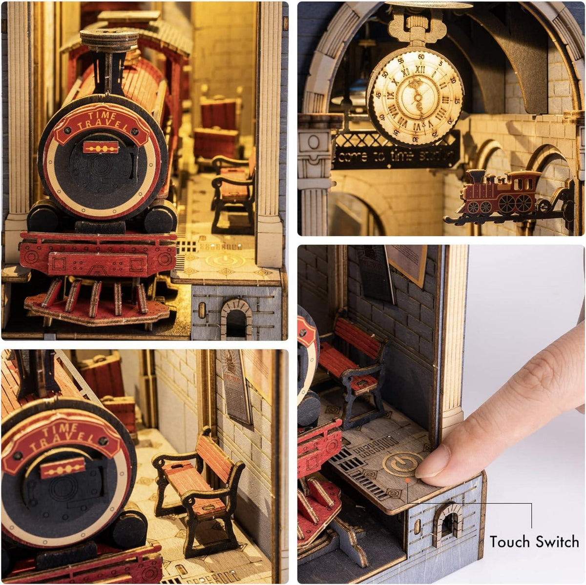 DIY 3D Holz Puzzle Bücherecke Bausatz Erwachsene Dekor
