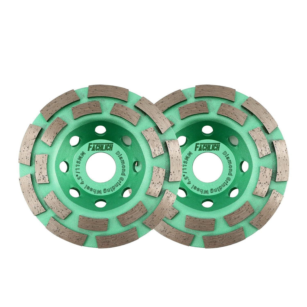 Diamantschleiftopf 2 Stück 115mm Doppelreihe für Beton & Stein