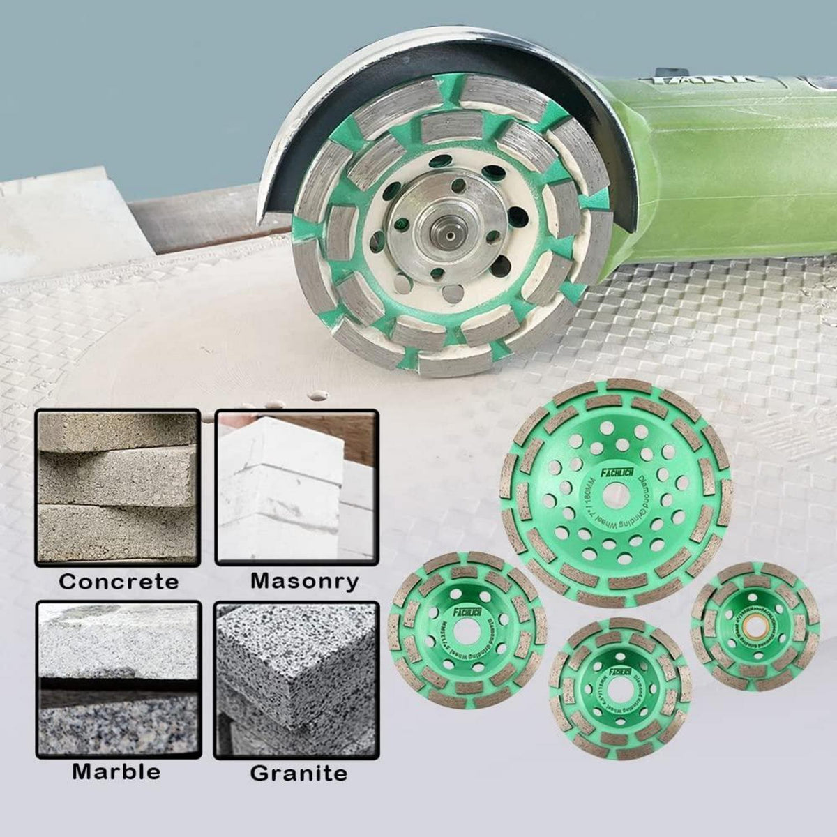 Diamant Schleiftopf 180mm Doppelreihe für Beton & Stein