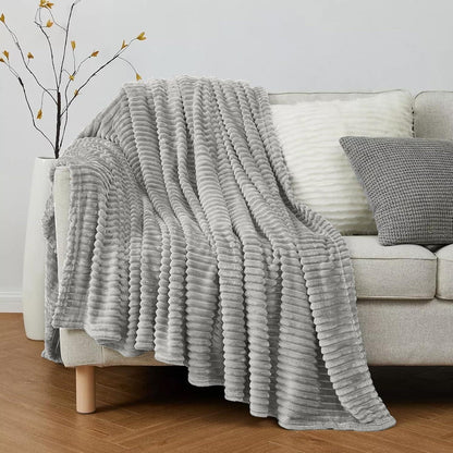 Kuscheldecke 100 x 150 cm Graue Decke Sofadecke