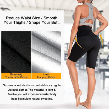 Sauna Shorts Damen – Thermo Leggings für Sport & Abnehmen L-XL