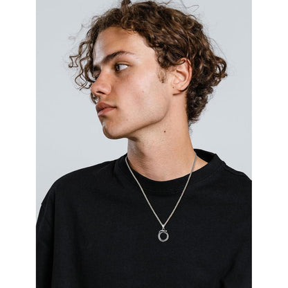 Herren Halskette Edelstahl mit Drachen Ouroboros Anhänger Wikinger Stil