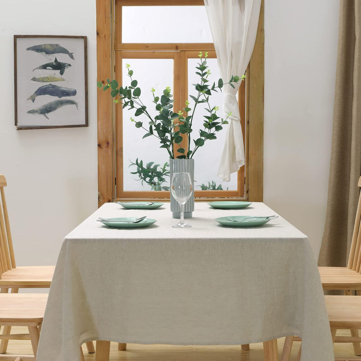 Leinen Tischdecke Rechteckig 140x250 cm – Natürliche Eleganz