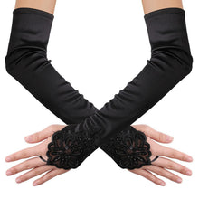 Damen Lange Satin Handschuhe für Oper & Festlichkeiten