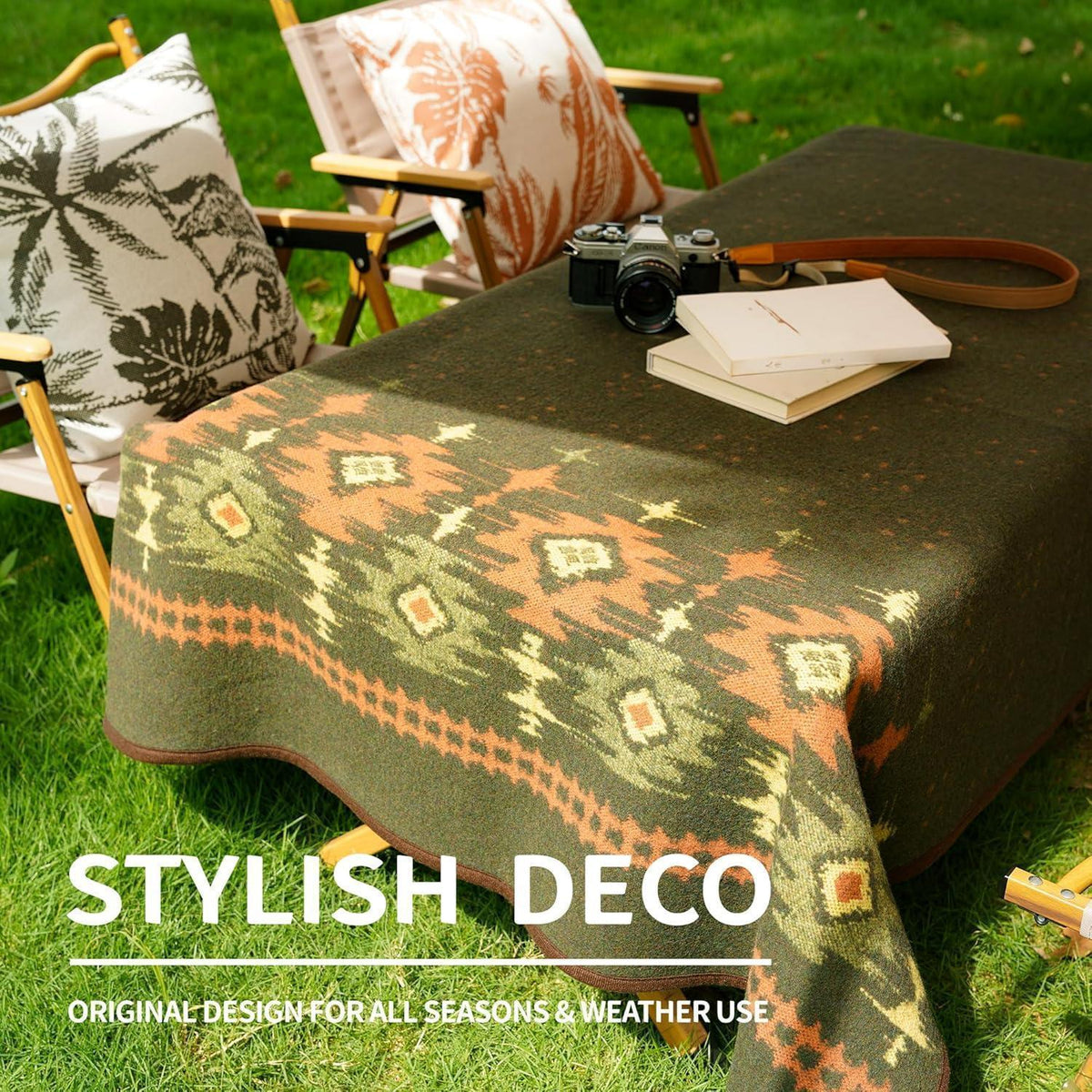 Merinowollendecke Camping 160x200 cm – Vielseitige Outdoor Decke