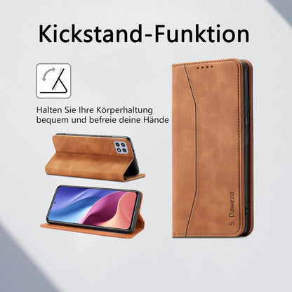 Samsung Galaxy A22 Hülle: Leder Handyhülle mit