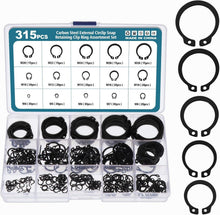 315-teiliges Carbonstahl C-Clip Sortiment für Wellen & Bolzen