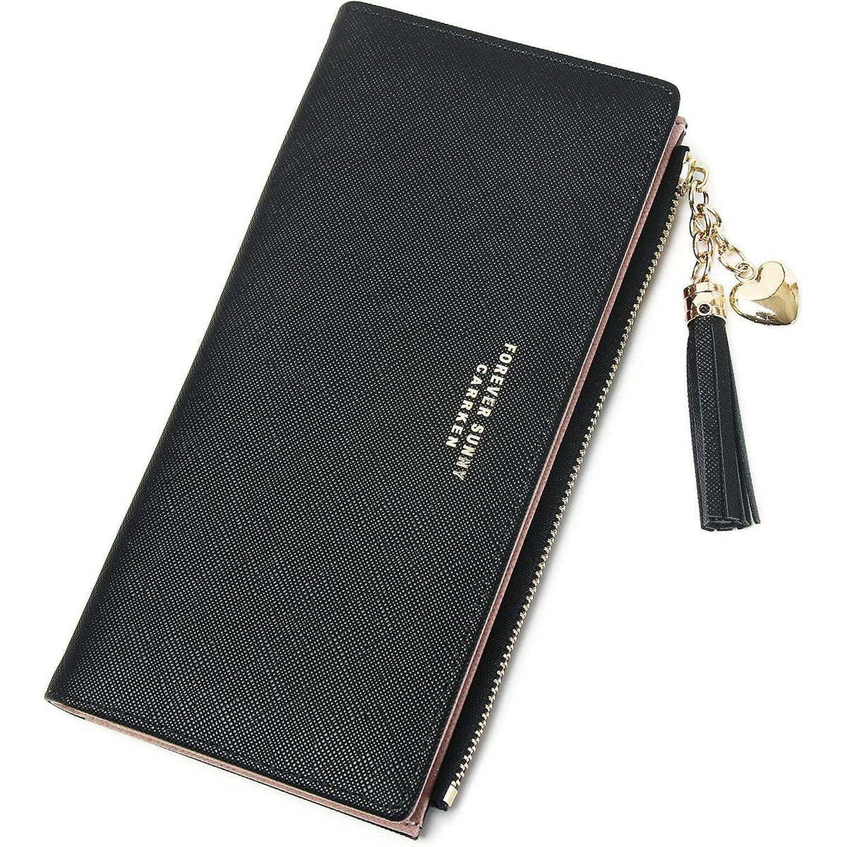 Kleine Damen Handtasche Schwarz Schultertasche mit Reißverschluss