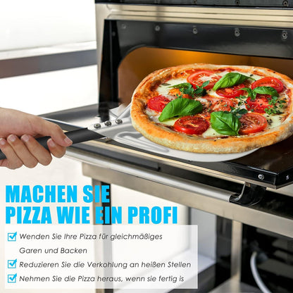 Metall Pizzaschaufel Pizzaschieber Pizza Peel Paddel mit Griff