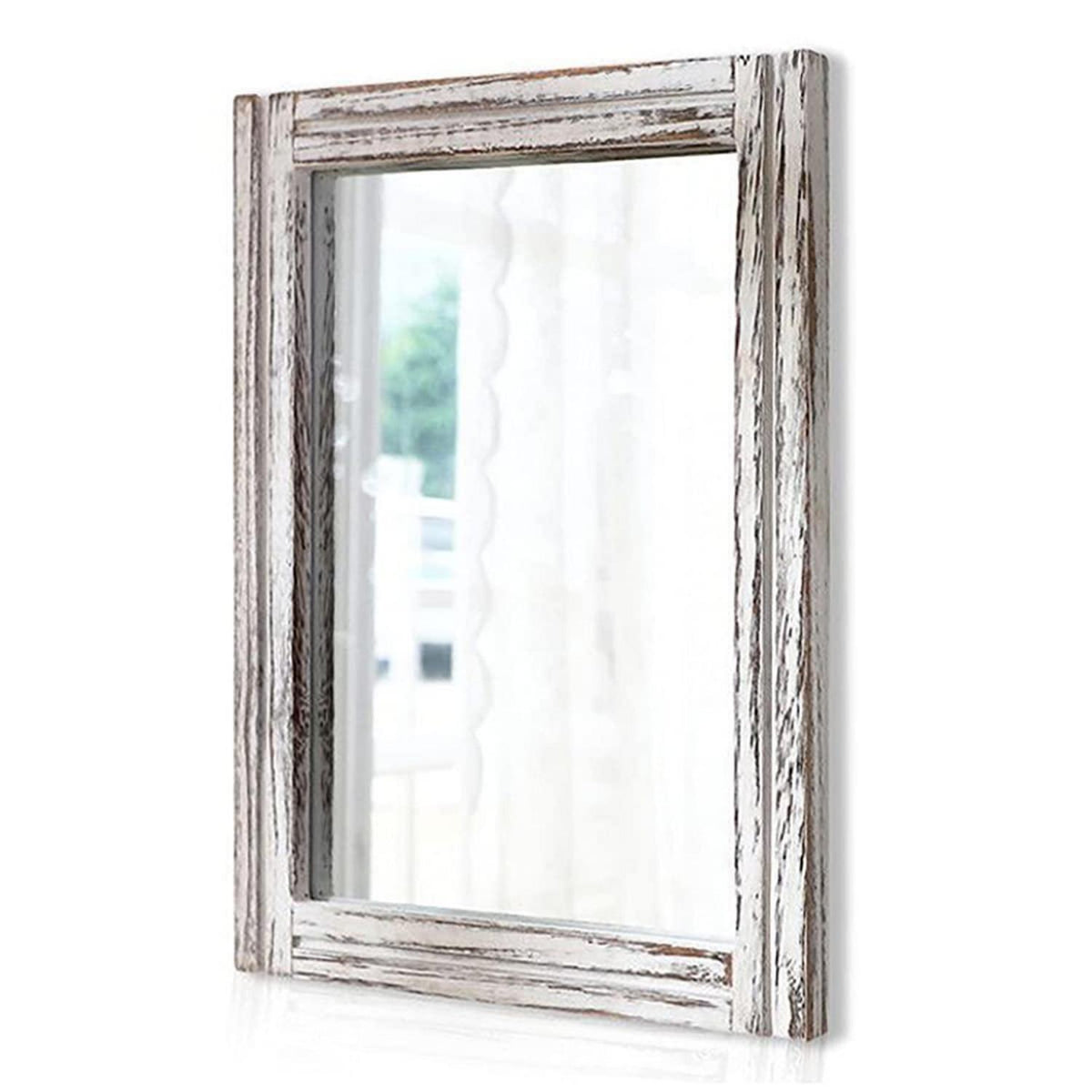 Rustikaler Wandspiegel Holz 65x45 cm – Bauernhaus Deko Spiegel