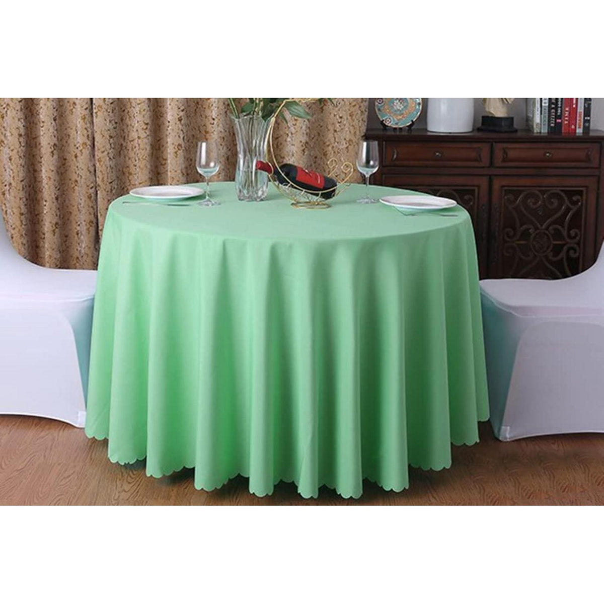 Runde Tischdecke Grün 360cm – Tischwäsche für Küche, Party & Hochzeit