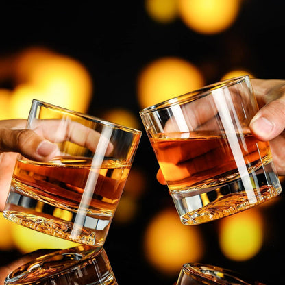 Whiskygläser 2er Set mit Adler-Boden, bleifreies Kristallglas