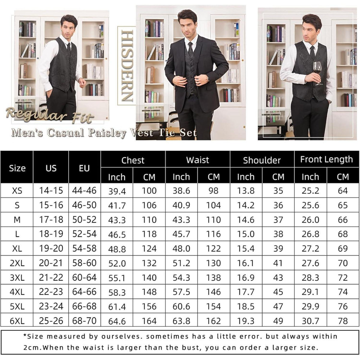 Herren Jacquard Weste Krawatte Einstecktuch Set Gelb 3XL