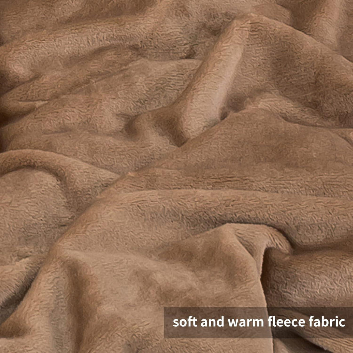 Kuscheldecke mit Ärmeln & Fußtasche – Taupe, 150x200 cm