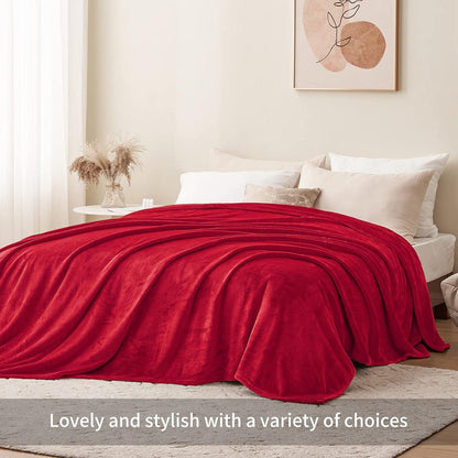 Kuscheldecke Rot XXL 220x240 cm Flauschig Weich Warm