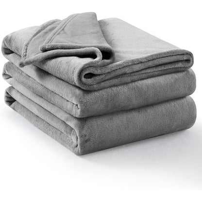 Kuscheldecke flauschig Sofadecke Grau 230x270 cm