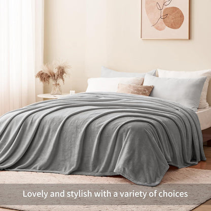 Kuscheldecke flauschig Sofadecke Grau 230x270 cm