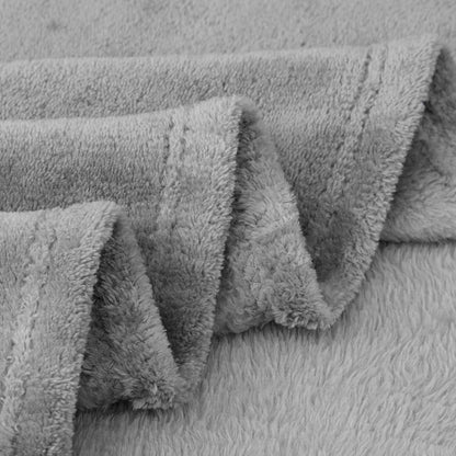 Kuscheldecke flauschig Sofadecke Grau 230x270 cm