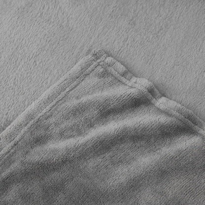 Kuscheldecke flauschig Sofadecke Grau 230x270 cm