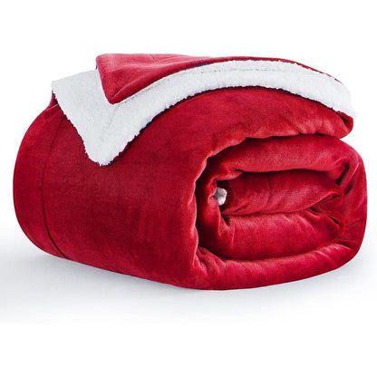Kuscheldecke Flauschig Sherpa Rot 150x200cm Extra Warm