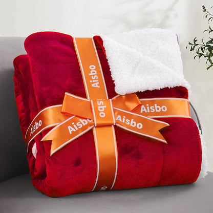Kuscheldecke Flauschig Sherpa Rot 150x200cm Extra Warm