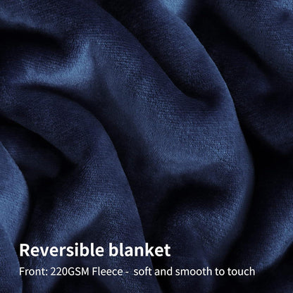 Kuscheldecke Sherpa Fleece Blau 150x200 cm Extra Warm