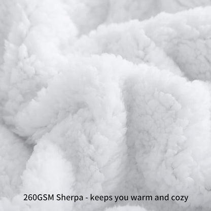 Kuscheldecke Sherpa Fleece Blau 150x200 cm Extra Warm