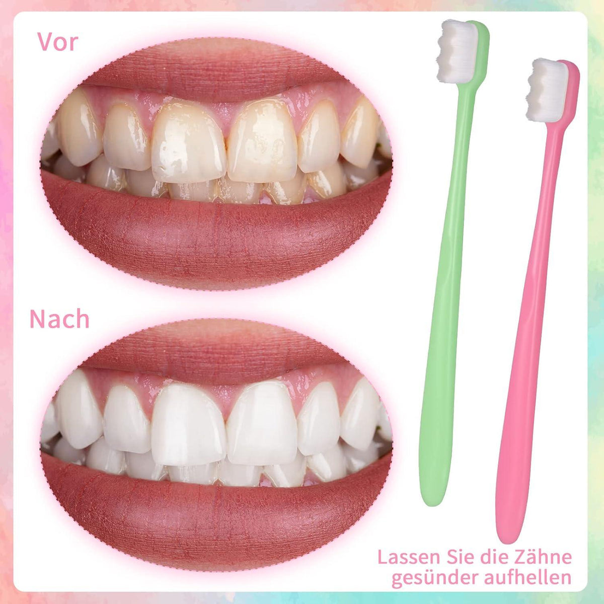12 Stück Extra Weiche Nano Zahnbürsten für Empfindliche Zähne