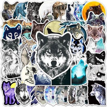 Wolf Aufkleber Set – Wasserdicht & Graffiti Design