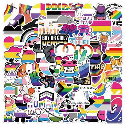 Regenbogen Aufkleber Set – Pride, LGBT, Wasserdicht & Vielfältig