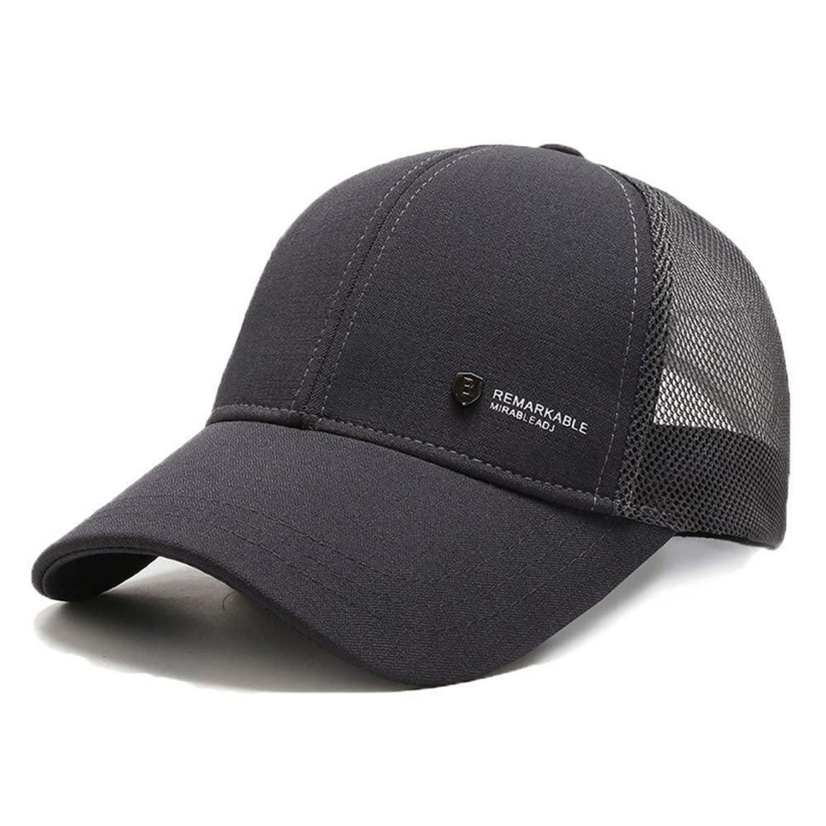 YAMEE Herren Baseball Cap Sommer Mesh, Grau | Sonnenschutz & Atmungsaktiv
