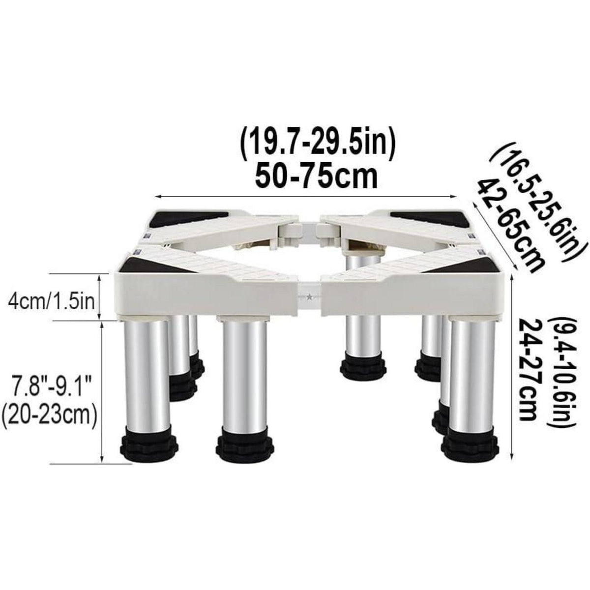 Waschmaschinen Podest verstellbar 10-25cm – Antivibrationsfuß