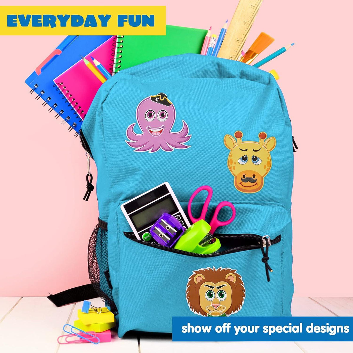 Tier Aufkleber Set 90 Stück Make-a-face Aufkleberbögen für Kinder Party