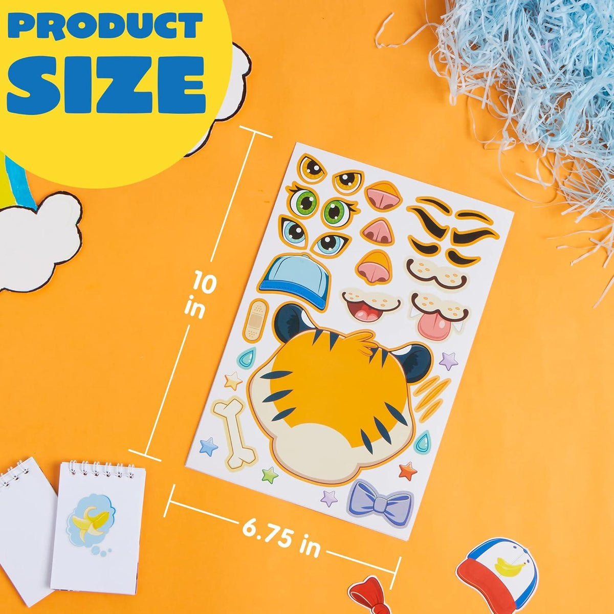 90 Stück Tier Aufkleber Make-a-face Set für Kinderparty, Safaris