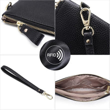 SENDEFN Damen RFID Schutz Clutch Geldbörse Handtasche in Lederoptik