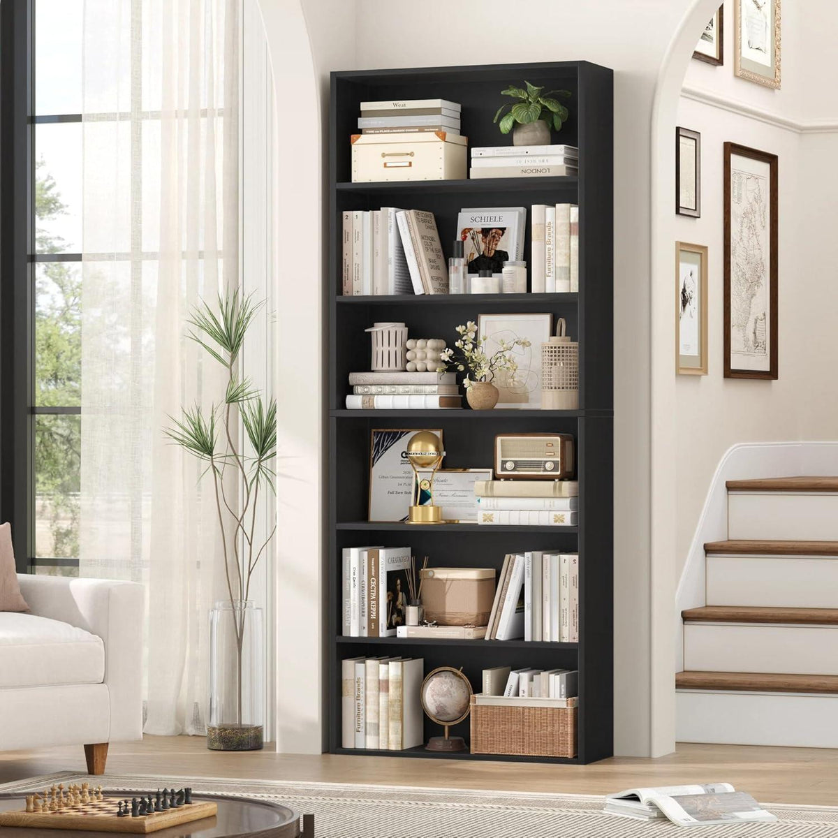Holzregal mit 6 Fächern – Bücherregal & Aufbewahrungsregal