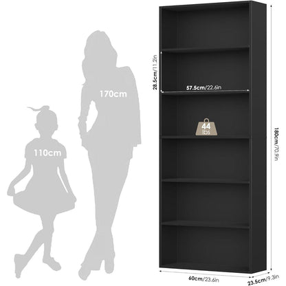 Holzregal mit 6 Fächern – Bücherregal & Aufbewahrungsregal