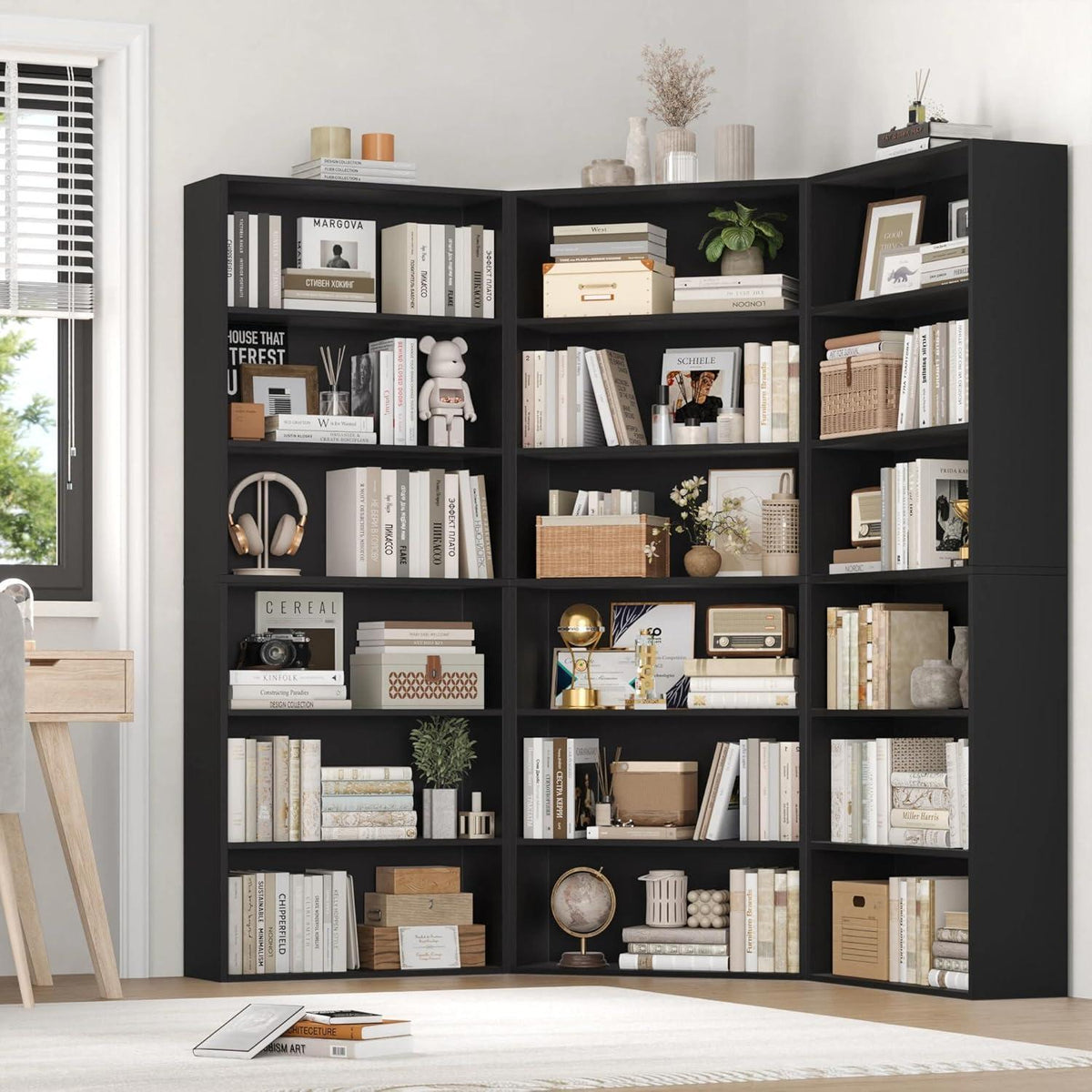 Holzregal mit 6 Fächern – Bücherregal & Aufbewahrungsregal