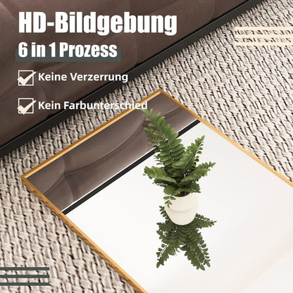 Ganzkörperspiegel Standspiegel Gold 150x40cm | Lehnbar & Wandmontage