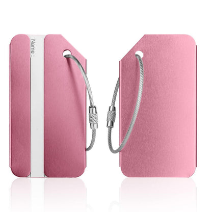 2x Kofferanhänger Gepäcketikett Rosa – Reisezubehör