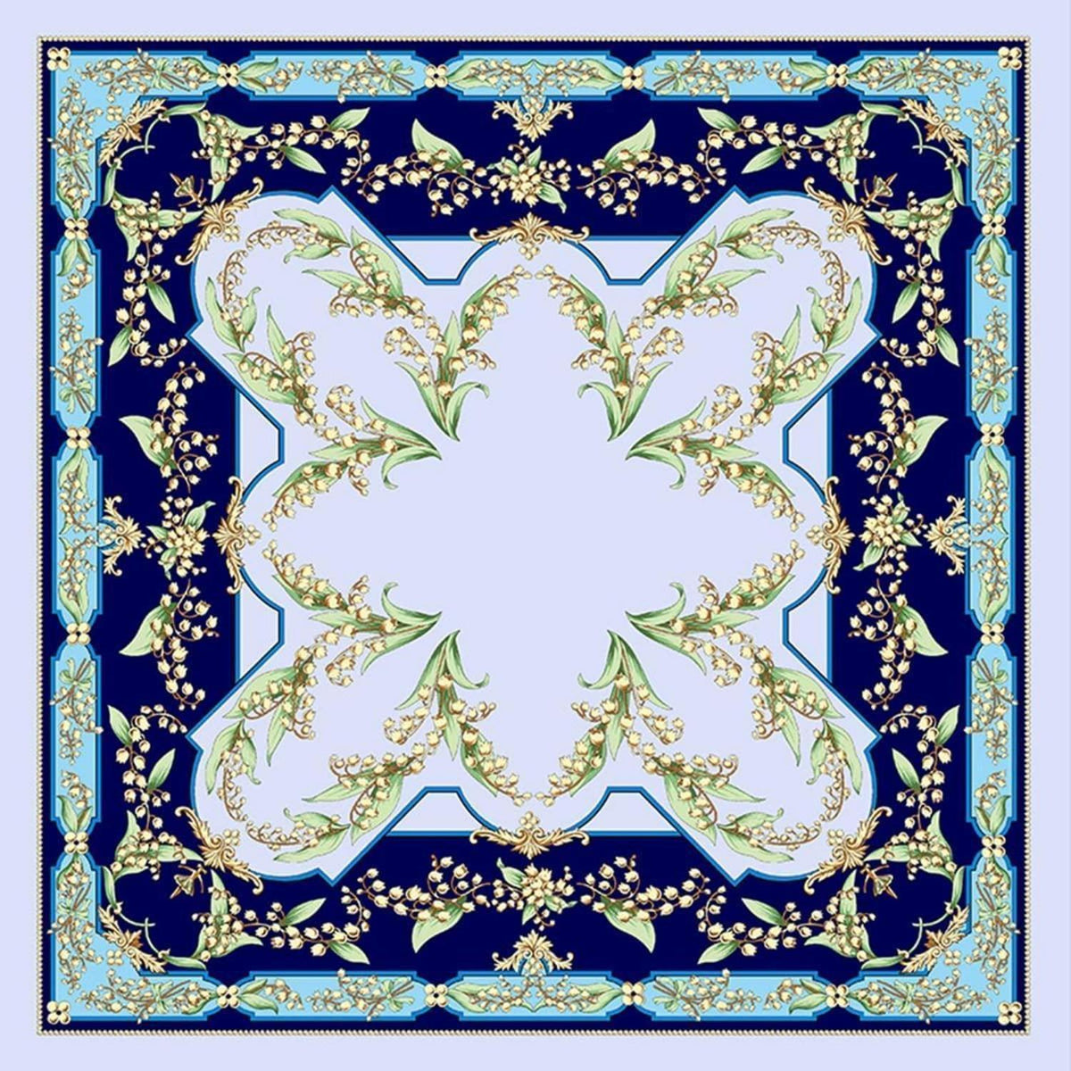 Quadratischer Satin Schal Damen 90x90cm – Vielseitiges Kopftuch