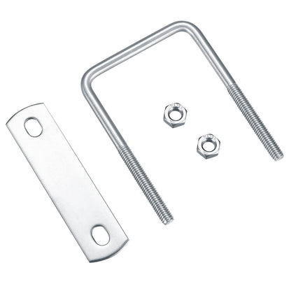 6x M6 Bügelschrauben Edelstahl 80x50mm mit Gegenplatte