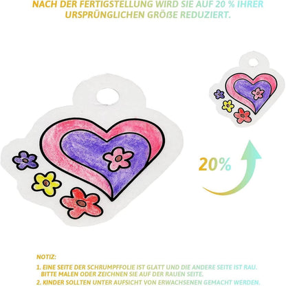 Schrumpffolie Set A5 – 20 Blatt zum Basteln & Selbermachen