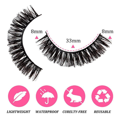 10 Paar Russian Volume Wimpern D Curl Cat Eye