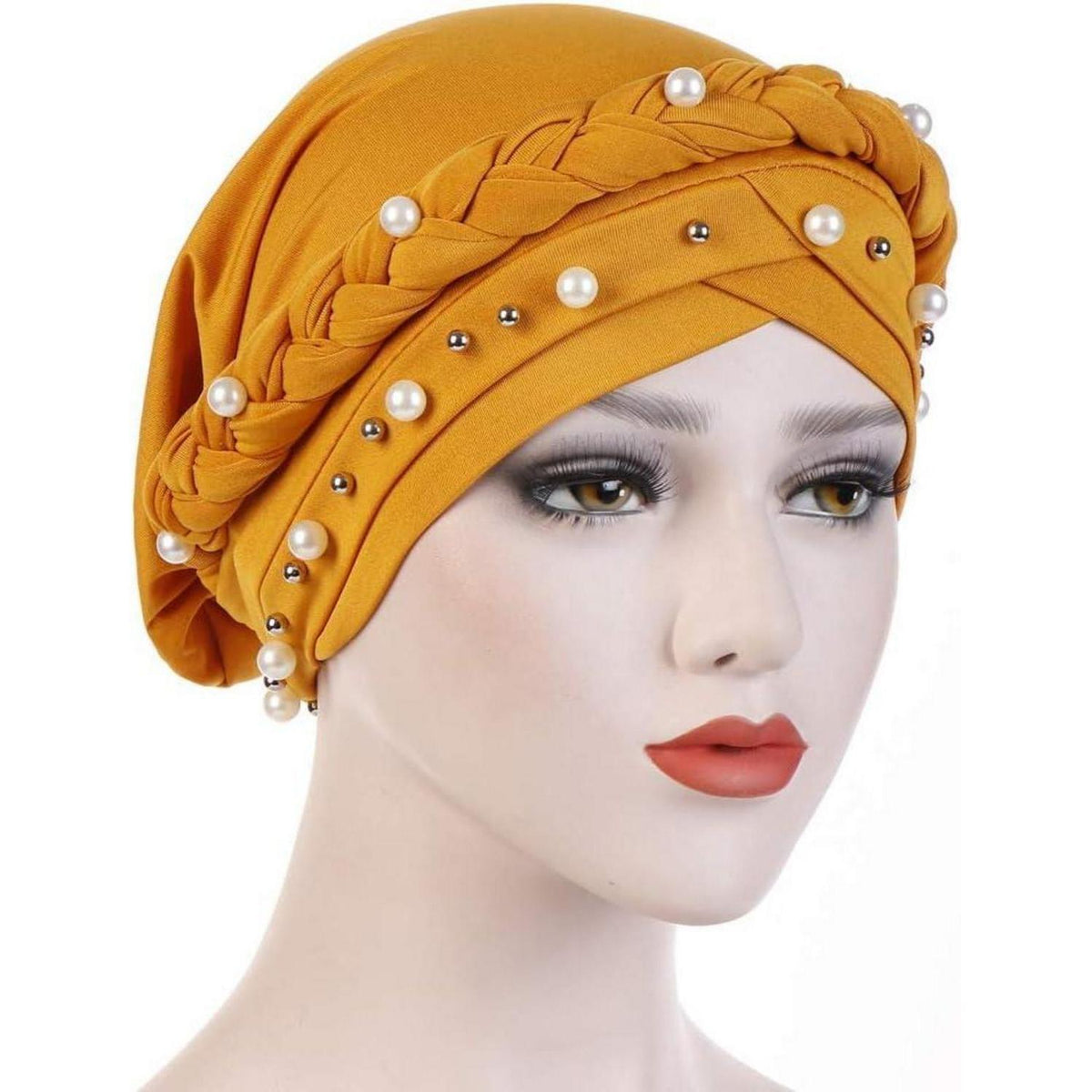 Turban Damen Kopftuch mit Perle – Chemo & Haarausfall Hut