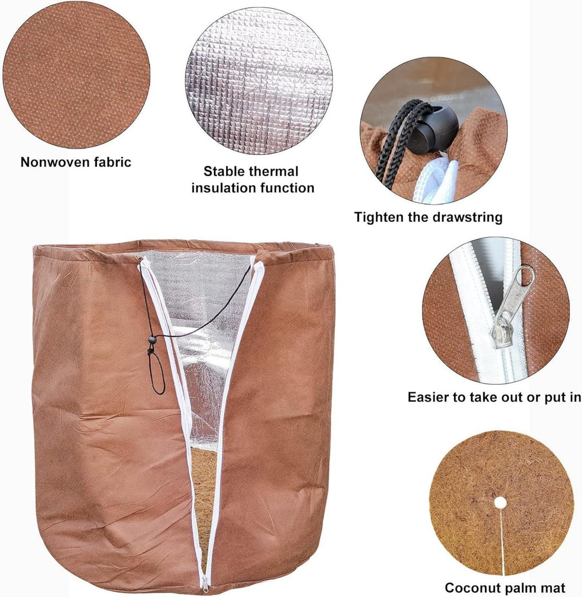 Hydrogarden Winter-Topfschutz SUPERPROTECT XLL Thermo mit Zugband 70 x